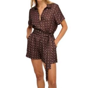NEW LITTLE LIES polka shorts in chocolate